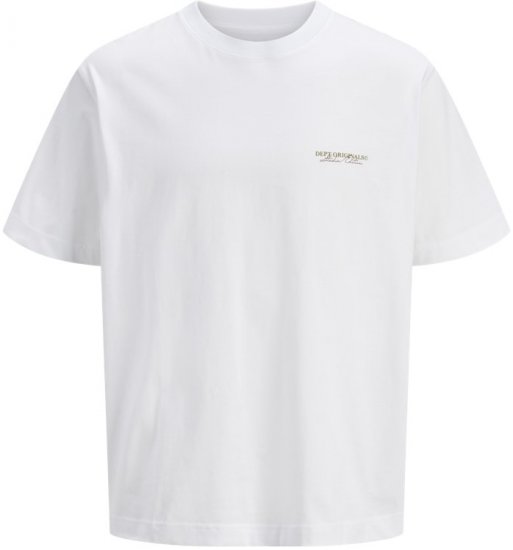 Jack & Jones Lington Crew Neck T-Shirt Bright White - T-särgid - Suured T-särgid 2XL – 14XL