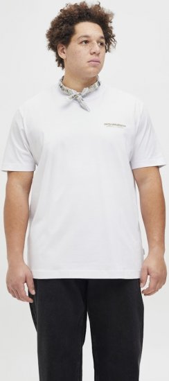 Jack & Jones Lington Crew Neck T-Shirt Bright White - T-särgid - Suured T-särgid 2XL – 14XL
