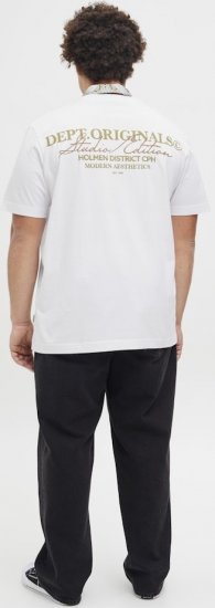 Jack & Jones Lington Crew Neck T-Shirt Bright White - T-särgid - Suured T-särgid 2XL – 14XL