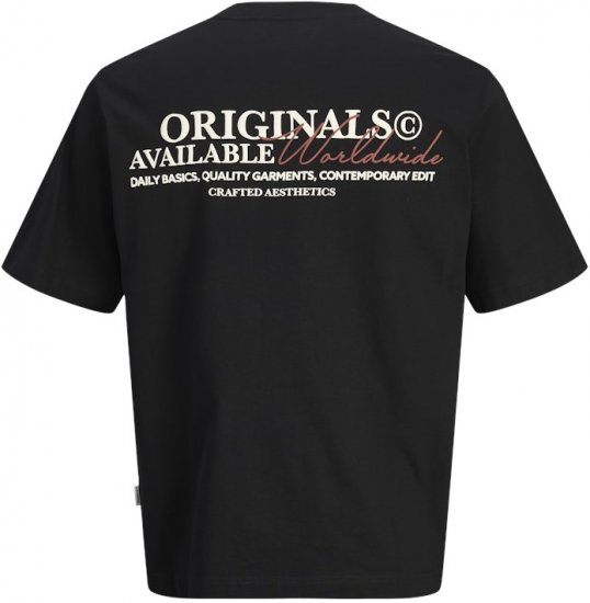 Jack & Jones Lington Crew Neck T-Shirt Black - T-särgid - Suured T-särgid 2XL – 14XL