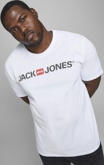 Jack & Jones JJECORP LOGO T-Shirt White - T-särgid - Suured T-särgid 2XL – 14XL