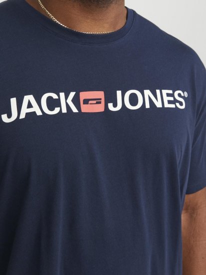 Jack & Jones Corp Logo Crew Neck T-Shirt Navy Blazer - T-särgid - Suured T-särgid 2XL – 14XL