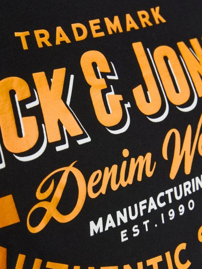 Jack & Jones JJELOGO TEE Black - T-särgid - Suured T-särgid 2XL – 14XL