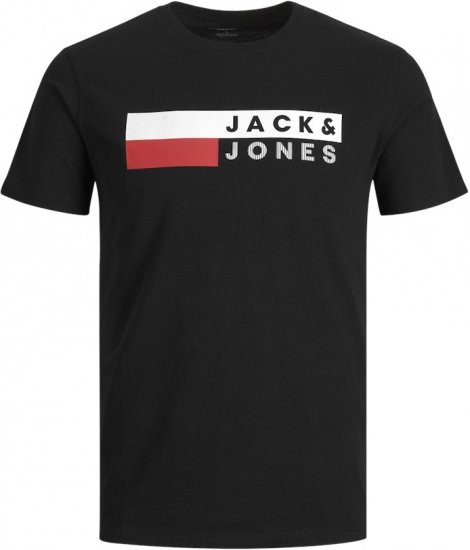 Jack & Jones CORP Logo T-Shirt Black/PLAY 4 - T-särgid - Suured T-särgid 2XL – 14XL