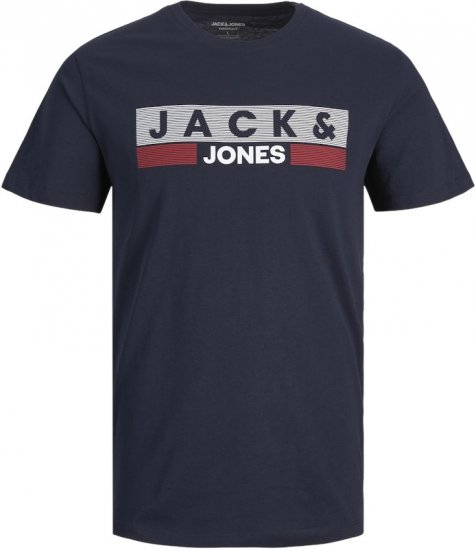 Jack & Jones CORP Logo T-Shirt Navy/PLAY 4 - T-särgid - Suured T-särgid 2XL – 14XL