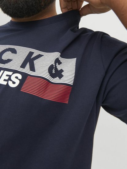 Jack & Jones CORP Logo T-Shirt Navy/PLAY 4 - T-särgid - Suured T-särgid 2XL – 14XL