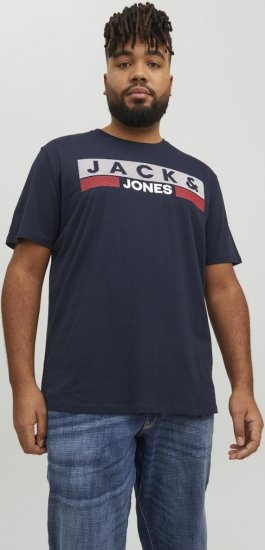 Jack & Jones CORP Logo T-Shirt Navy/PLAY 4 - T-särgid - Suured T-särgid 2XL – 14XL