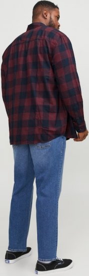 Jack & Jones Gingham L/S Shirt Dark Red - Särgid - Meeste suured särgid 2XL – 8XL