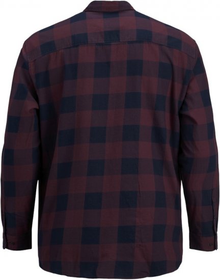 Jack & Jones Gingham L/S Shirt Dark Red - Särgid - Meeste suured särgid 2XL – 8XL