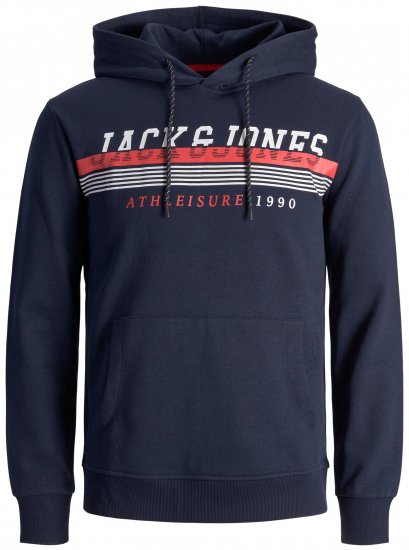 Jack & Jones JJIRON Hoodie Navy - Sviitrid ja dressipluusid - Meeste suured kapuutsiga jakid suurustes 2XL – 14XL