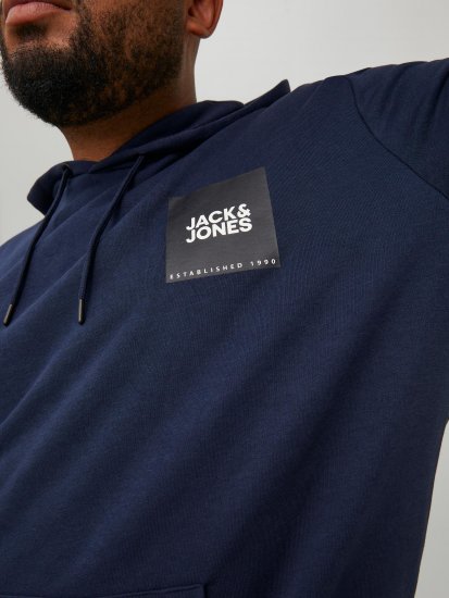 Jack & Jones JJLOCK SWEAT HOOD Navy - Sviitrid ja dressipluusid - Meeste suured kapuutsiga jakid suurustes 2XL – 14XL