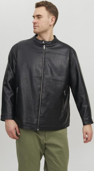 Jack & Jones Rocky Urban Rider Leather Jacket Black - Jakid ja joped - Joped, suured suurused: 2XL – 12XL