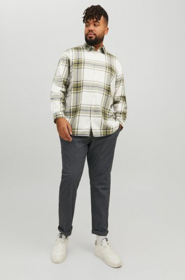 Jack & Jones JORJOSHUA Checked Shirt Dusty Olive - Särgid - Meeste suured särgid 2XL – 8XL