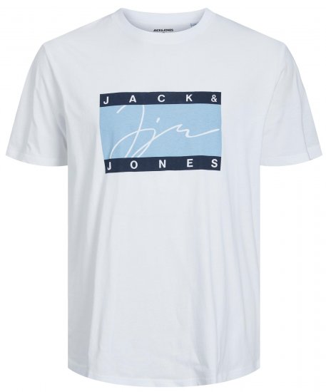 Jack & Jones JORJOSHUA T-shirt Bright White - T-särgid - Suured T-särgid 2XL – 14XL