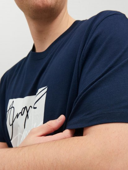 Jack & Jones JORJOSHUA T-shirt Navy - T-särgid - Suured T-särgid 2XL – 14XL