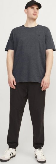 Jack & Jones PAULOS T-Shirt Dark Grey Melange - T-särgid - Suured T-särgid 2XL – 14XL