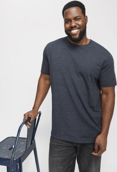 Jack & Jones ORGANIC T-Shirt Navy Blazer/Melange - T-särgid - Suured T-särgid 2XL – 14XL