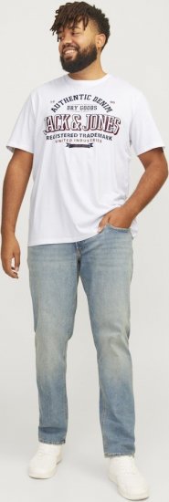 Jack & Jones JJELOGO O-Neck T-Shirt White - T-särgid - Suured T-särgid 2XL – 14XL
