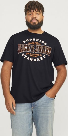 Jack & Jones LOGO O-Neck T-Shirt Black - T-särgid - Suured T-särgid 2XL – 14XL