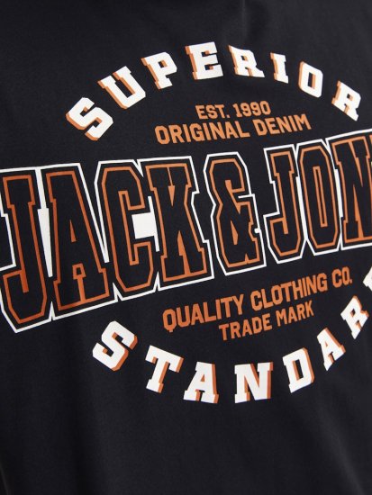 Jack & Jones LOGO O-Neck T-Shirt Black - T-särgid - Suured T-särgid 2XL – 14XL