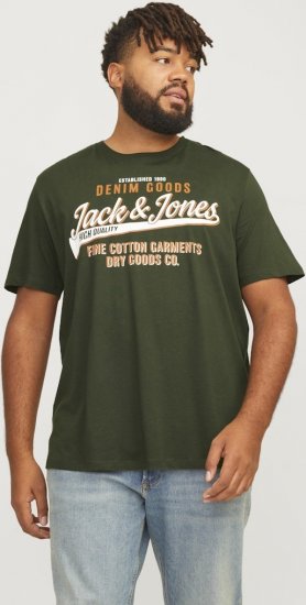 Jack & Jones JJELOGO O-Neck T-Shirt Kombu Green - T-särgid - Suured T-särgid 2XL – 14XL