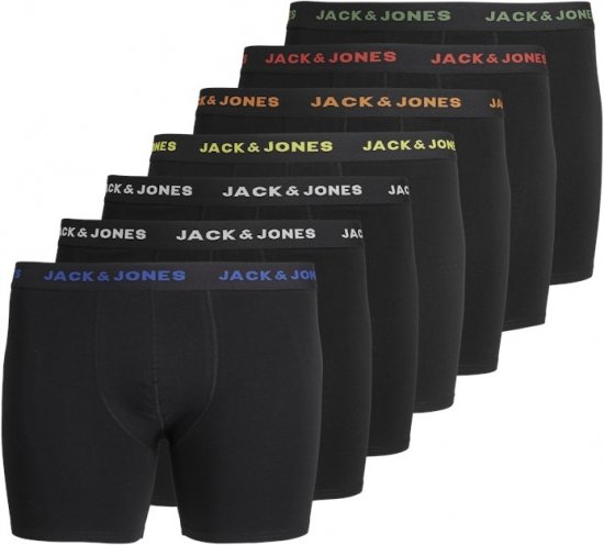 Jack & Jones BASIC Trunks 7-Pack Black - Aluspesu ja ujumisriided - Aluspesu 2XL-8XL