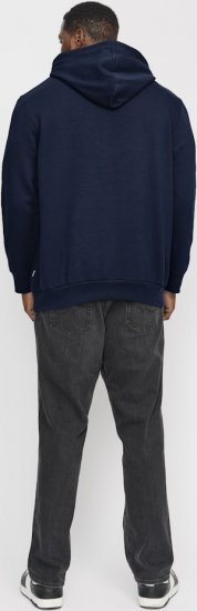 Jack & Jones CORP OLD LOGO REG FIT Hoodie Navy Blazer - Sviitrid ja dressipluusid - Meeste suured kapuutsiga jakid suurustes 2XL – 14XL