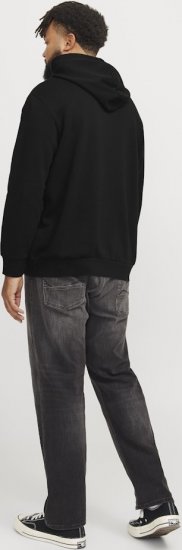 Jack & Jones CORP OLD LOGO REG FIT Hoodie Black - Sviitrid ja dressipluusid - Meeste suured kapuutsiga jakid suurustes 2XL – 14XL