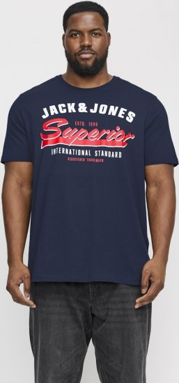 Jack & Jones LOGO O-Neck T-Shirt Dark Blue - T-särgid - Suured T-särgid 2XL – 14XL