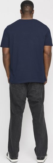 Jack & Jones LOGO O-Neck T-Shirt Dark Blue - T-särgid - Suured T-särgid 2XL – 14XL