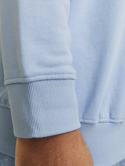 Jack & Jones HUDSON Sweatshirt Chambray Blue - Sviitrid ja dressipluusid - Meeste suured kapuutsiga jakid suurustes 2XL – 14XL