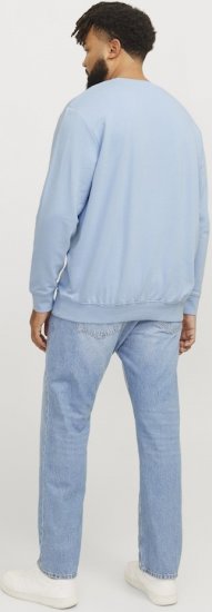 Jack & Jones HUDSON Sweatshirt Chambray Blue - Sviitrid ja dressipluusid - Meeste suured kapuutsiga jakid suurustes 2XL – 14XL
