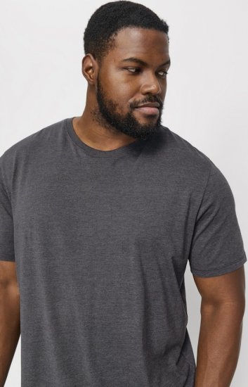 Jack & Jones ORGANIC T-Shirt Dark Grey Melange - T-särgid - Suured T-särgid 2XL – 14XL
