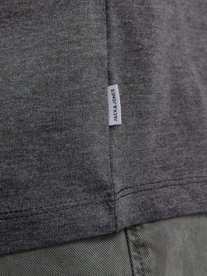 Jack & Jones ORGANIC T-Shirt Dark Grey Melange - T-särgid - Suured T-särgid 2XL – 14XL