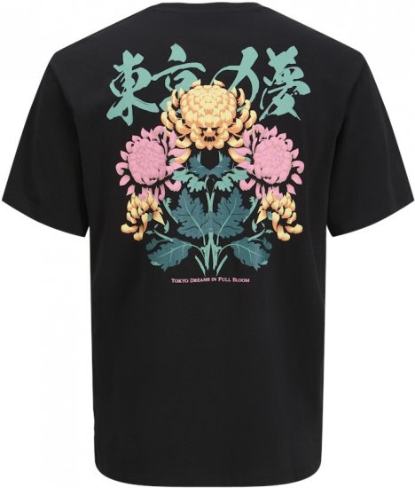 Jack & Jones Dreams Front & Back Print Crew Neck T-Shirt Black - T-särgid - Suured T-särgid 2XL – 14XL