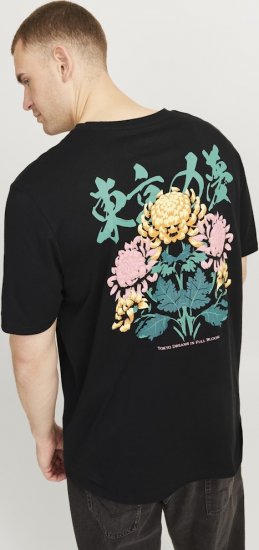 Jack & Jones Dreams Front & Back Print Crew Neck T-Shirt Black - T-särgid - Suured T-särgid 2XL – 14XL