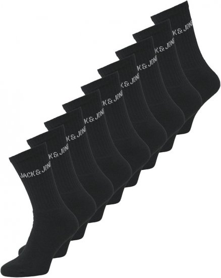 Jack & Jones REGEN Tennis Socks 9-Pack Black - Sokid - Meeste suured sokid