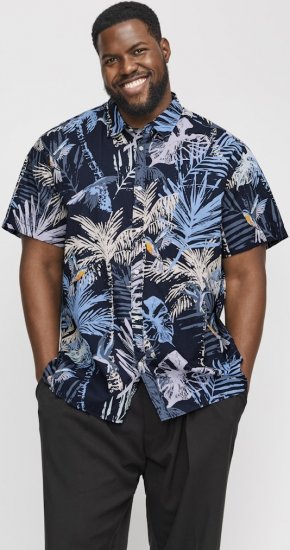 Jack & Jones Hawaii AOP Shirt Blue - Särgid - Meeste suured särgid 2XL – 8XL
