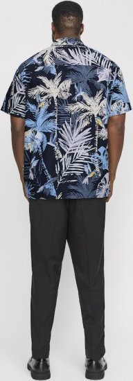Jack & Jones Hawaii AOP Shirt Blue - Särgid - Meeste suured särgid 2XL – 8XL