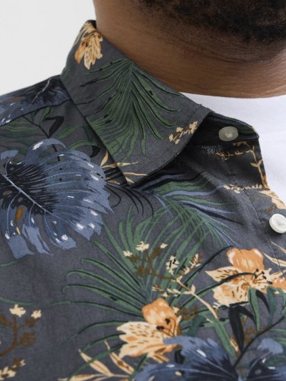 Jack & Jones Hawaii AOP Shirt Grey - Särgid - Meeste suured särgid 2XL – 8XL