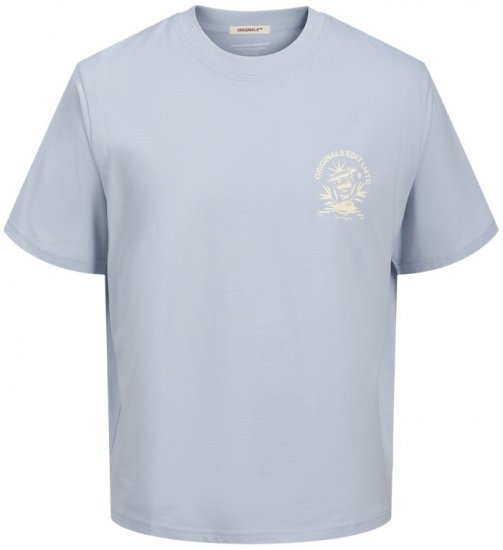 Jack & Jones Bellagio Collage Crew Neck T-Shirt Skyway - T-särgid - Suured T-särgid 2XL – 14XL