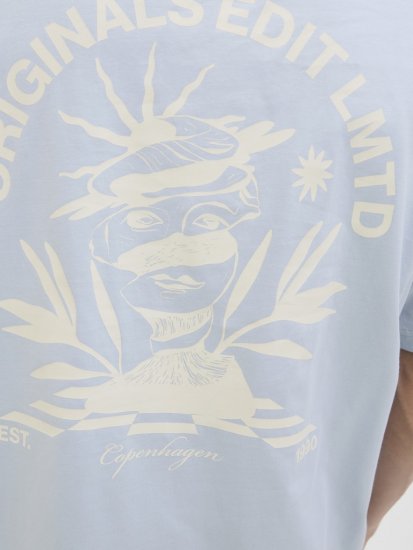 Jack & Jones Bellagio Collage Crew Neck T-Shirt Skyway - T-särgid - Suured T-särgid 2XL – 14XL