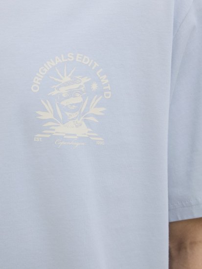 Jack & Jones Bellagio Collage Crew Neck T-Shirt Skyway - T-särgid - Suured T-särgid 2XL – 14XL