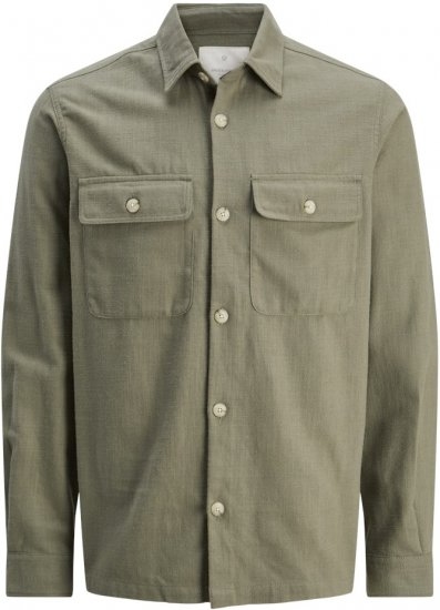 Jack & Jones Raymond Spring Long Sleeve Overshirt Green - Särgid - Meeste suured särgid 2XL – 8XL
