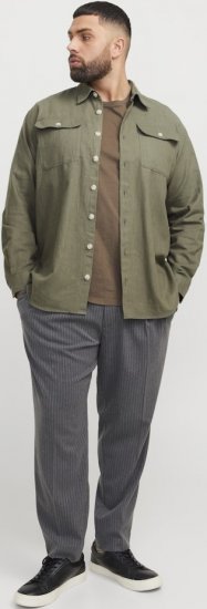 Jack & Jones Raymond Spring Long Sleeve Overshirt Green - Särgid - Meeste suured särgid 2XL – 8XL