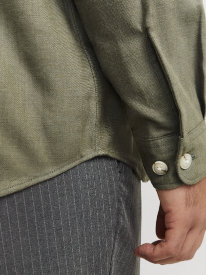 Jack & Jones Raymond Spring Long Sleeve Overshirt Green - Särgid - Meeste suured särgid 2XL – 8XL