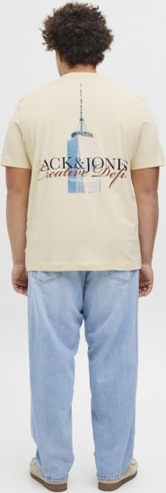 Jack & Jones Boston Photo Crew Neck T-Shirt Antique White - T-särgid - Suured T-särgid 2XL – 14XL
