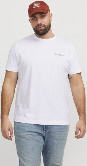 Jack & Jones Boston Photo Crew Neck T-Shirt Bright White - T-särgid - Suured T-särgid 2XL – 14XL