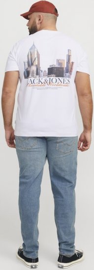 Jack & Jones Boston Photo Crew Neck T-Shirt Bright White - T-särgid - Suured T-särgid 2XL – 14XL