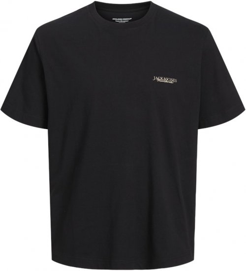 Jack & Jones Boston Photo Crew Neck T-Shirt Black - T-särgid - Suured T-särgid 2XL – 14XL